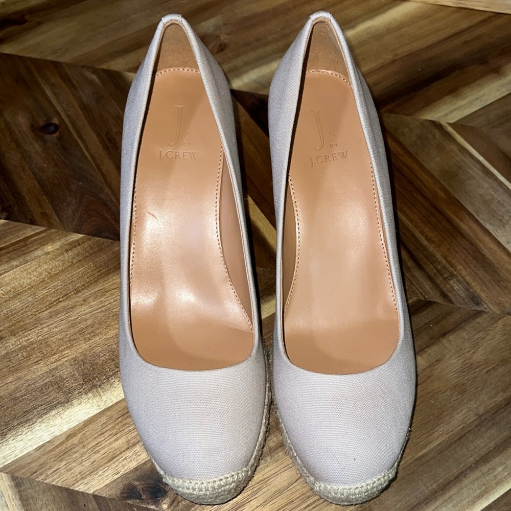 J Crew Canvas Espadrille Wedge